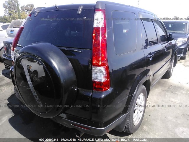 JHLRD78935C023370 - 2005 HONDA CR-V SE/EX BLACK photo 4