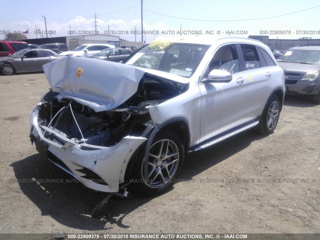 WDC0G4JB8GF069278 - 2016 MERCEDES-BENZ GLC 300 SILVER photo 2