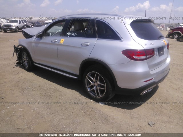 WDC0G4JB8GF069278 - 2016 MERCEDES-BENZ GLC 300 SILVER photo 3