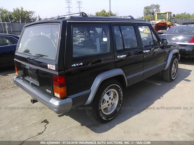 1J4FJ58S4ML514104 - 1991 JEEP CHEROKEE LAREDO BLACK photo 4