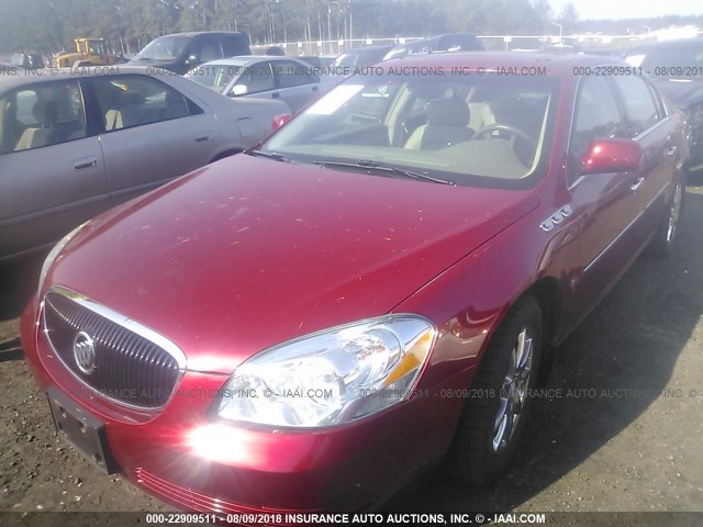 1G4HD57276U155606 - 2006 BUICK LUCERNE CXL RED photo 2