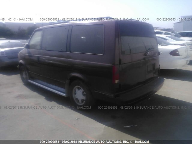 1GNDM19WXTB182065 - 1996 CHEVROLET ASTRO MAROON photo 3