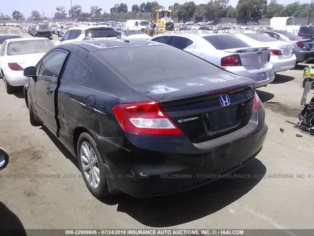 2HGFG3B12CH523616 - 2012 HONDA CIVIC EXL 黑色 照片 3