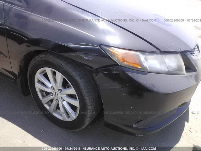 2HGFG3B12CH523616 - 2012 HONDA CIVIC EXL 黑色 照片 6