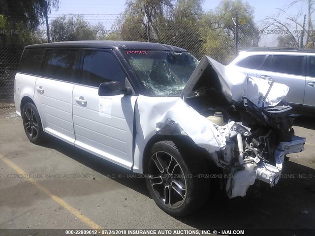 2FMGK5C83EBD39148 - 2014 FORD FLEX SEL WHITE photo 1