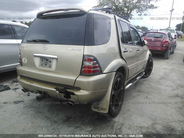 4JGAB74EX2A356767 - 2002 MERCEDES-BENZ ML 55 GOLD photo 4