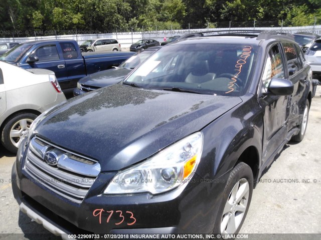 4S4BREKC6D2219893 - 2013 SUBARU OUTBACK 3.6R LIMITED BLACK photo 2