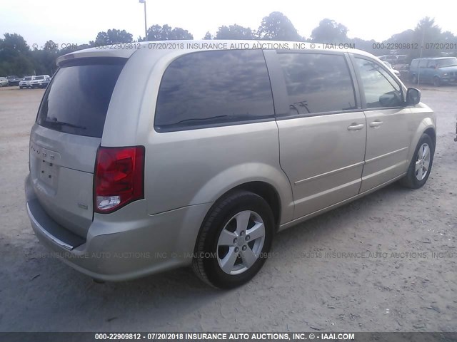 2C4RDGBG9DR650147 - 2013 DODGE GRAND CARAVAN SE Champagne photo 4