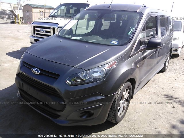 NM0GE9F75F1186238 - 2015 FORD TRANSIT CONNECT XLT GRAY photo 2