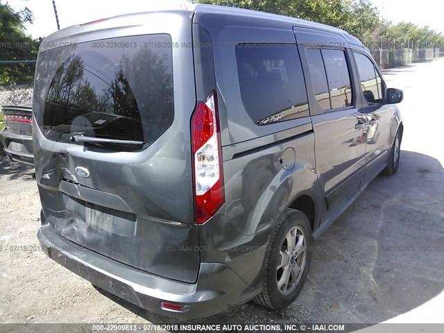 NM0GE9F75F1186238 - 2015 FORD TRANSIT CONNECT XLT GRAY photo 4