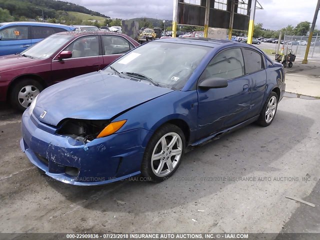 1G8AY14P85Z137663 - 2005 SATURN ION REDLINE BLUE photo 2