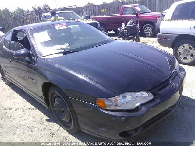 2G1WX15K529277542 - 2002 CHEVROLET MONTE CARLO SS BLACK photo 1