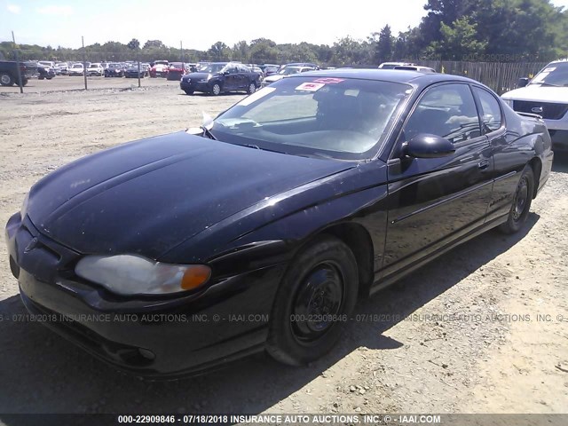 2G1WX15K529277542 - 2002 CHEVROLET MONTE CARLO SS შავი ფოტო 2