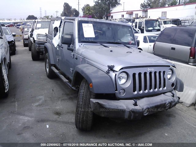 1C4BJWDG8GL328341 - 2016 JEEP WRANGLER UNLIMITE SPORT GRAY photo 1