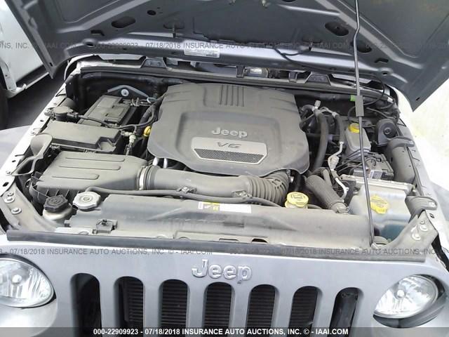 1C4BJWDG8GL328341 - 2016 JEEP WRANGLER UNLIMITE SPORT GRAY photo 10