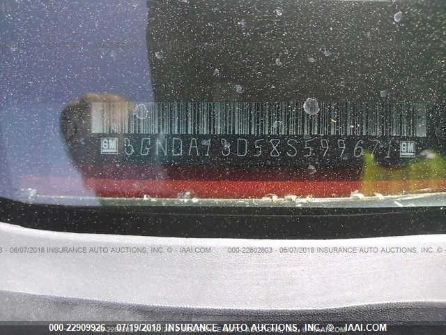 3GNDA13D58S599671 - 2008 CHEVROLET HHR LS BURGUNDY photo 9