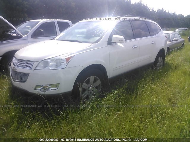 1GNLRFED1AJ231123 - 2010 CHEVROLET TRAVERSE LT WHITE photo 2