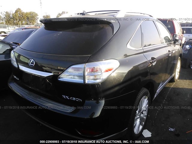 JTJBC1BA2A2031376 - 2010 LEXUS RX 450 BLACK photo 4