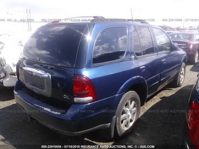 5GAET13P242285405 - 2004 BUICK RAINIER CXL BLUE photo 4