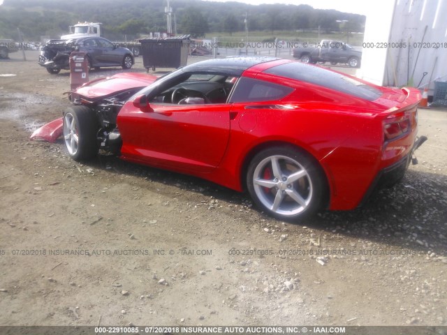 1G1YA2D73E5129436 - 2014 CHEVROLET CORVETTE STINGRAY/1LT RED photo 3