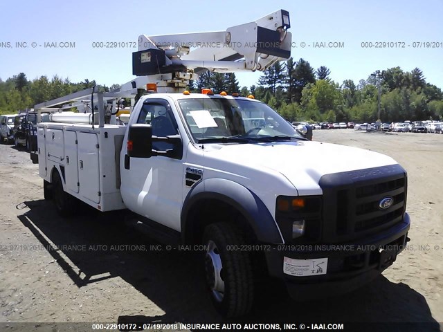 1FDXF47Y78ED45472 - 2008 FORD F450 SUPER DUTY WHITE photo 1