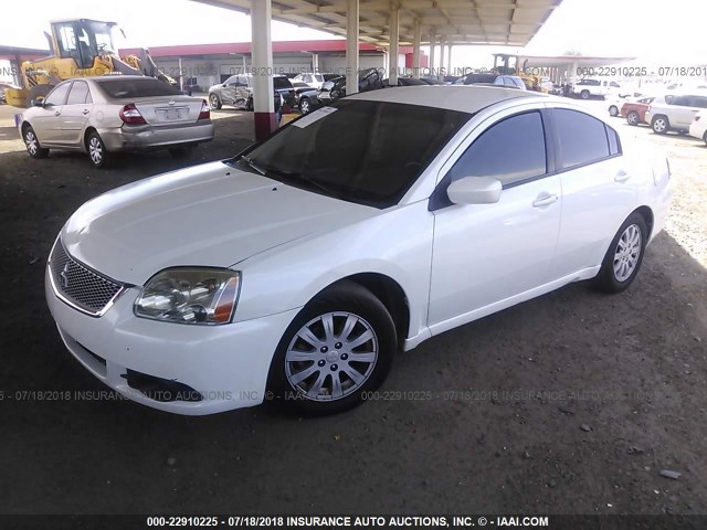 4A32B2FF9CE020763 - 2012 MITSUBISHI GALANT FE WHITE photo 2