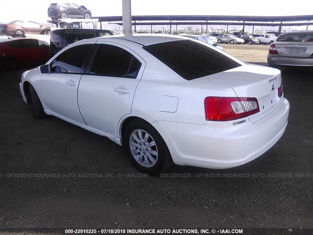 4A32B2FF9CE020763 - 2012 MITSUBISHI GALANT FE WHITE photo 3