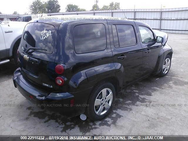 3GNCA13B19S643239 - 2009 CHEVROLET HHR LS BLACK photo 4