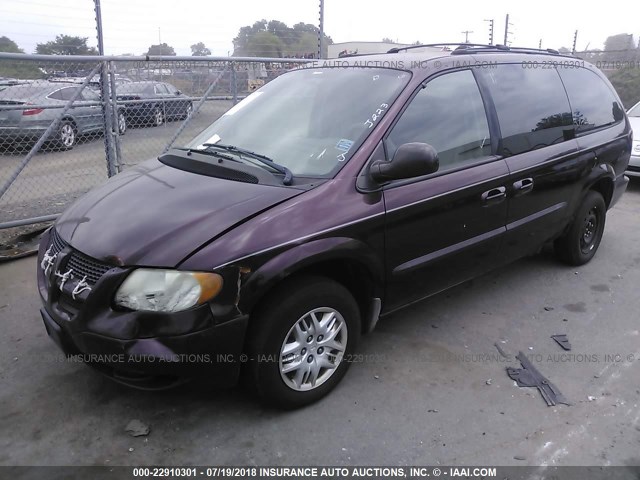 2D4GP44373R383986 - 2003 DODGE GRAND CARAVAN SPORT PURPLE photo 2