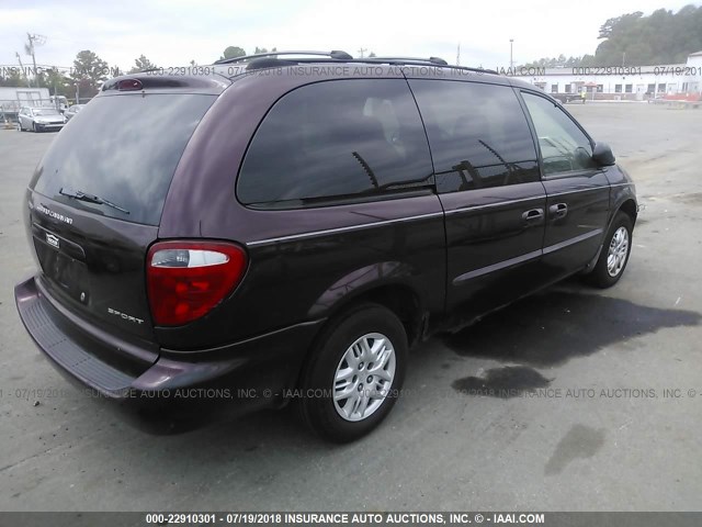 2D4GP44373R383986 - 2003 DODGE GRAND CARAVAN SPORT PURPLE photo 4