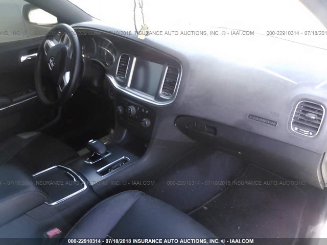 2C3CDXHG4DH629701 - 2013 DODGE CHARGER SXT GRAY photo 5