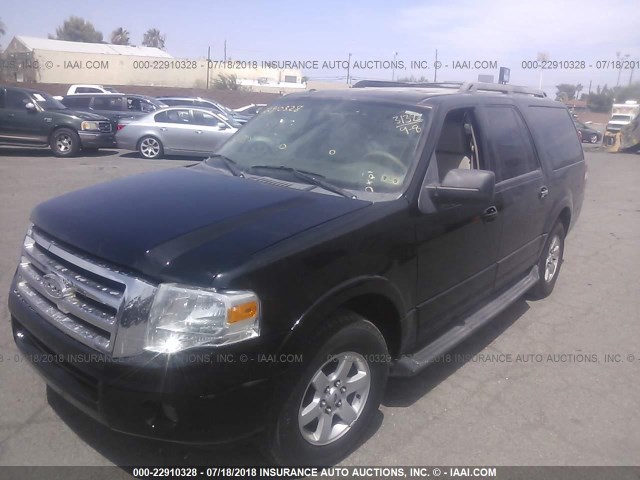 1FMFK16588LA54584 - 2008 FORD EXPEDITION EL XLT BLACK photo 2