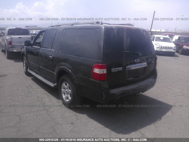 1FMFK16588LA54584 - 2008 FORD EXPEDITION EL XLT BLACK photo 3