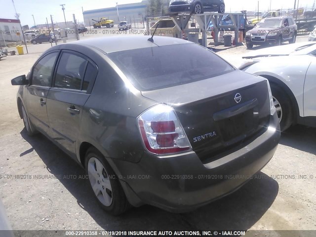 3N1AB61E48L671703 - 2008 NISSAN SENTRA 2.0/2.0S/2.0SL GRAY photo 3