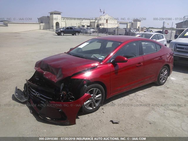 5NPD84LF9JH263478 - 2018 HYUNDAI ELANTRA SEL/VALUE/LIMITED RED photo 2