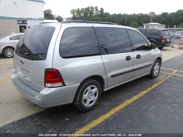 2FMZA51655BA46753 - 2005 FORD FREESTAR SE SILVER photo 4