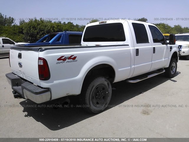 1FTSW21R89EA23302 - 2009 FORD F250 SUPER DUTY WHITE photo 4