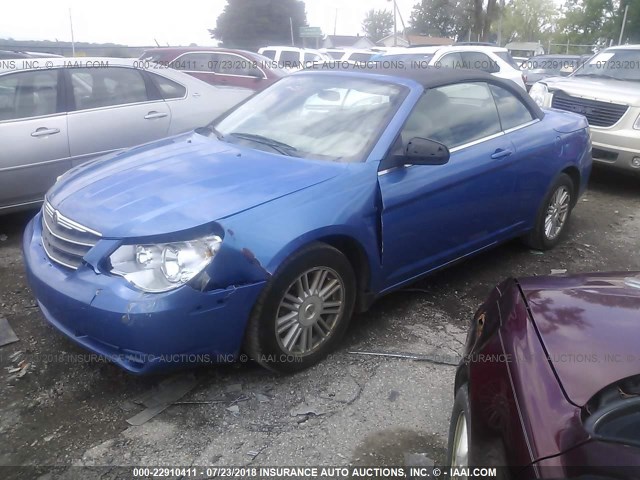 1C3LC55R48N128186 - 2008 CHRYSLER SEBRING TOURING BLUE photo 2