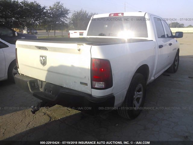 1C6RD6KP6CS235785 - 2012 DODGE RAM 1500 ST WHITE photo 4