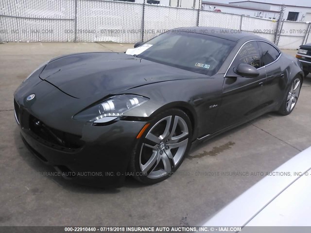 YH4K14AA1CA001487 - 2012 FISKER AUTOMOTIVE KARMA SPORT GRAY photo 2