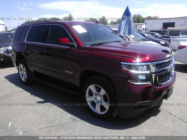 1GNSCBKC0JR269459 - 2018 CHEVROLET TAHOE C1500 LT RED photo 1