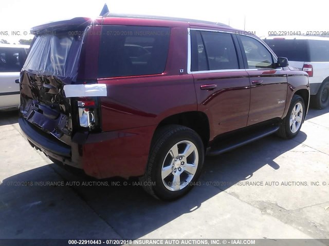 1GNSCBKC0JR269459 - 2018 CHEVROLET TAHOE C1500 LT RED photo 4