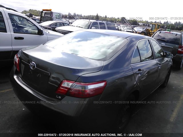 4T1BE46K17U175317 - 2007 TOYOTA CAMRY NEW GENERAT CE/LE/XLE/SE BLACK photo 4