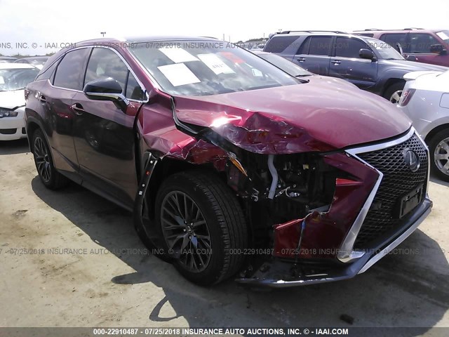 2T2ZZMCAXHC035182 - 2017 LEXUS RX 350/BASE/F SPORT RED photo 1