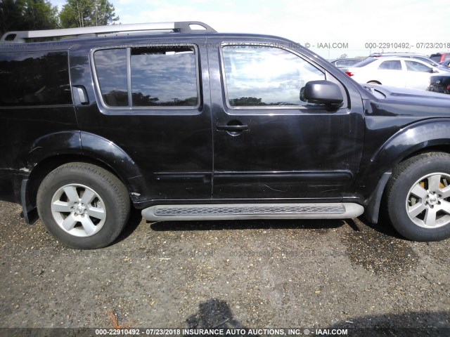 5N1AR18U78C642356 - 2008 NISSAN PATHFINDER S/LE/SE BLACK photo 6