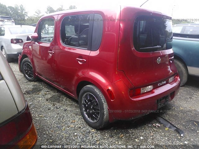 JN8AZ28R39T116043 - 2009 NISSAN CUBE S/SL RED photo 3