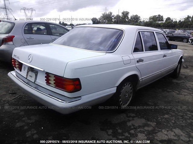 WDBCA35E0MA589503 - 1991 MERCEDES-BENZ 420 SEL WHITE photo 4