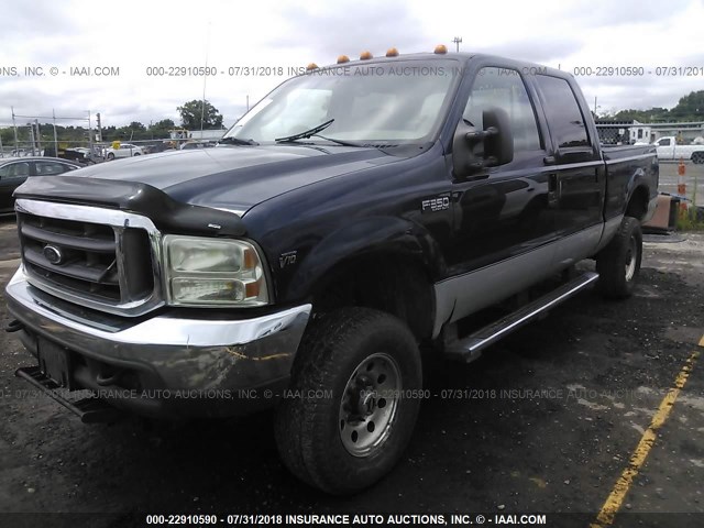 1FTSW31S54EB35122 - 2004 FORD F350 SRW SUPER DUTY BLUE photo 2