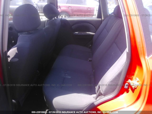 KL1TD66636B631071 - 2006 CHEVROLET AVEO LS RED photo 8