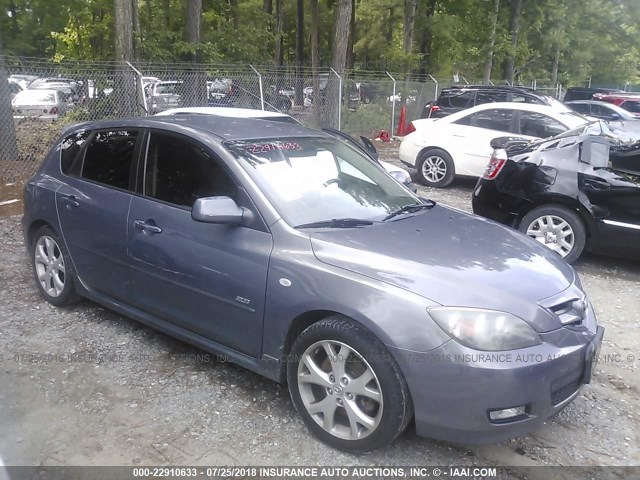 JM1BK344581846566 - 2008 MAZDA 3 HATCHBACK GRAY photo 1